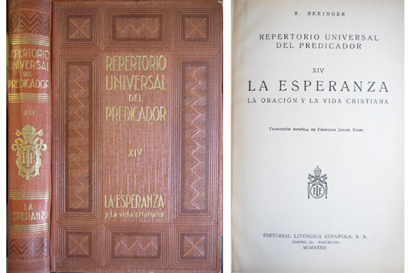 Repertorio Universal del Predicador. XIV: La Esperanza. La oración y …