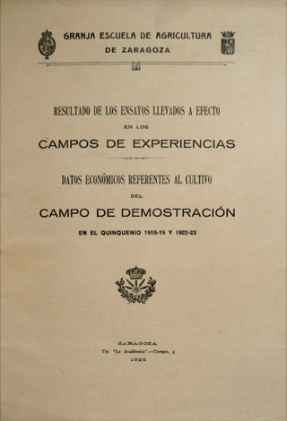 Resultado de los ensayos llevados a efecto en los 'Campos …
