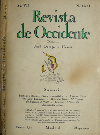 Revista de Occidente. Año VII. Nº LXXI. Mayo 1929. Bertrand …