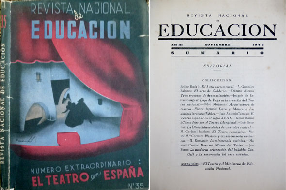 Revista Nacional de Educación. Número Extraordinario: El Teatro en España.