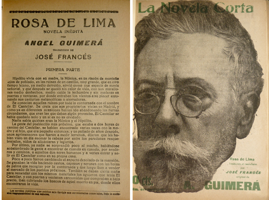 Rosa de Lima. Novela. Traducción de José Francés.