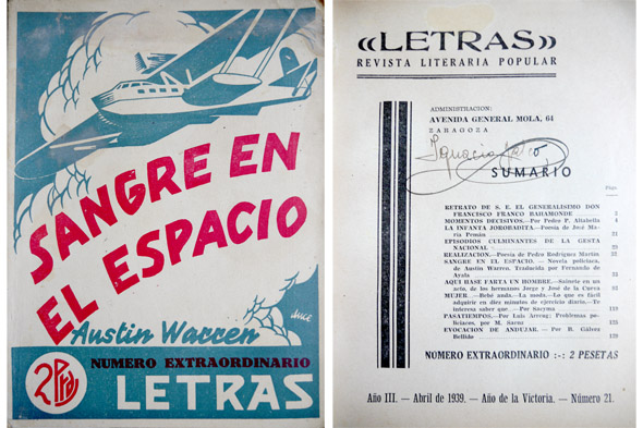 Sangre en el espacio. Novela policiaca. Traducción de Fernando de …