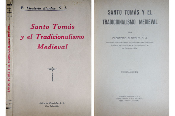 Santo Tomás y el Tradicionalismo Medieval.