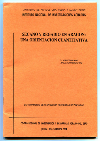 Secano y regadío en Aragón: una orientación cuantitativa.
