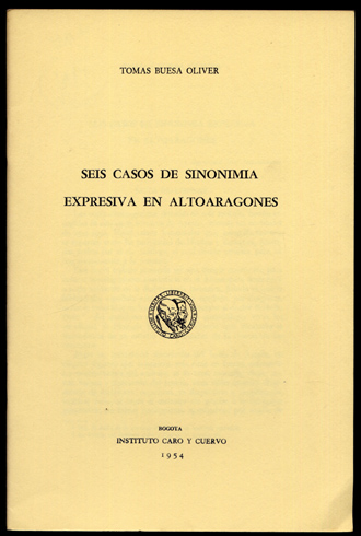Seis casos de sinonimia expresiva en alto - aragonés.