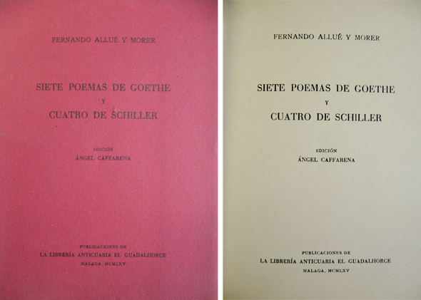 Siete poemas de Goethe y cuatro de Schiller.