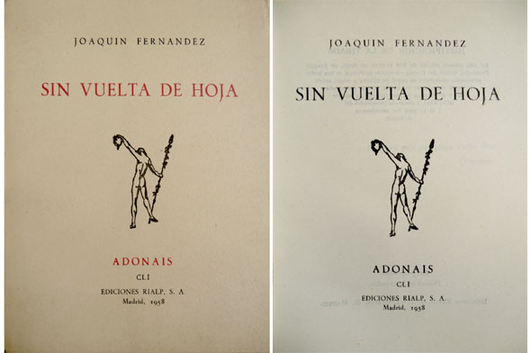Sin vuelta de hoja.