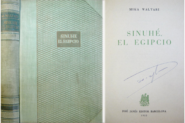 Sinuhé el Egipcio. Traducción de Manuel Bosch Barrett.