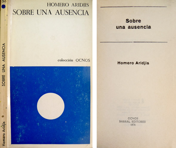 Sobre una ausencia. Poemas.