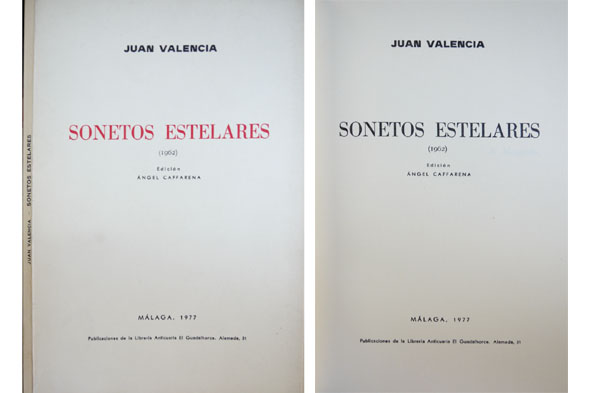 Sonetos estelares (1962). Edición de Angel Caffarena.