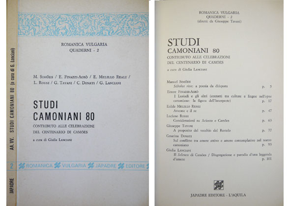 Studi Camoniani 80. Contributo alla celebrazione del Centenario de Camões.