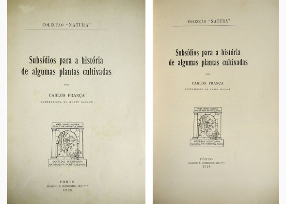 Subsídios para a história de algumas plantas cultivadas. (Tabaco, Naranja, …