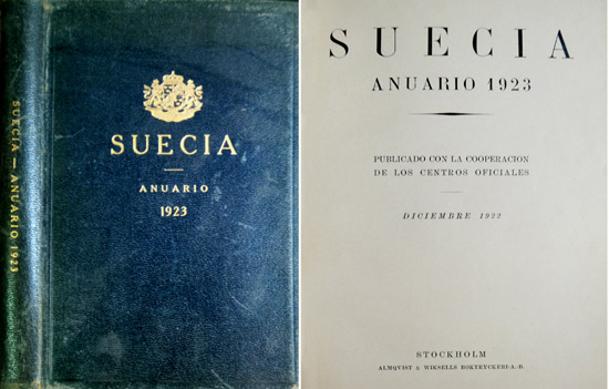 Suecia. Anuario 1923, publicado con la cooperación de los Centros …