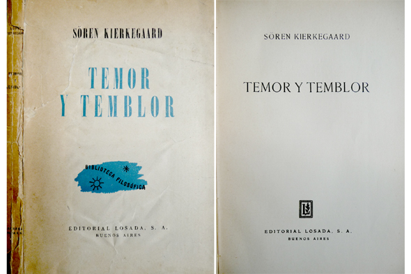 Temor y temblor. Traducción de Jaime Grinberg.