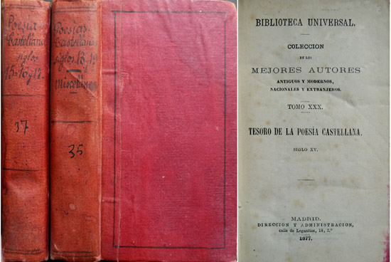 Tesoro de la Poesía Castellana. Siglo XV. Siglo XVI. Siglo …