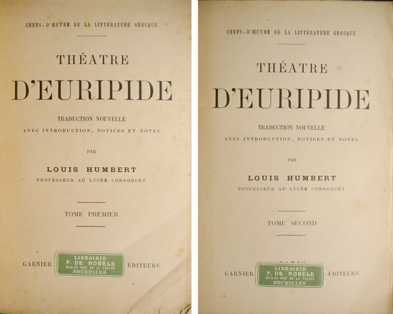 Théatre d'Euripide. Traduction nouvelle, avec introduction, notices et notes par …
