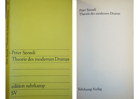 Theorie des modernen Dramas.
