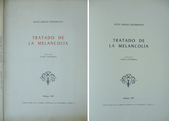 Tratado de melancolía. Poemas.