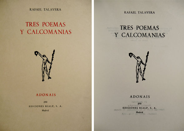 Tres poemas y calcomanías.