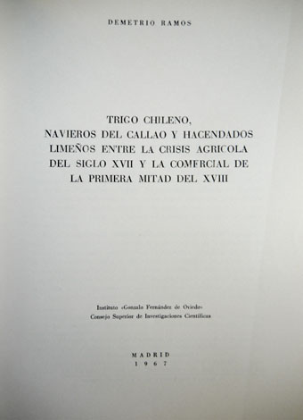 Trigo chileno, navieros del Callao y hacendados limeños entre la …