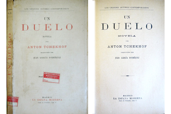 Un Duelo. Novela. Por Anton Tchekhof. Traducción de Juan García …