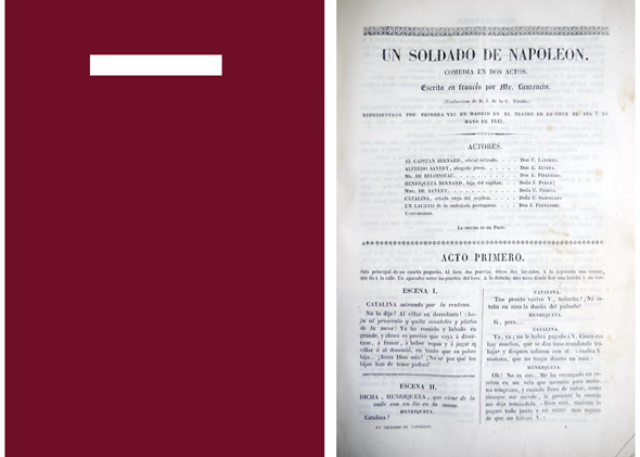 Un soldado de Napoleon. Comedia en dos actos. Traducción de …