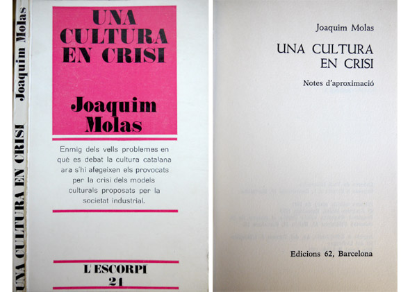 Una cultura en crisi. Notes d'aproximació.