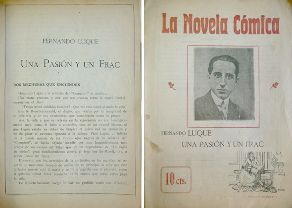 Una pasión y un frac. Novela.