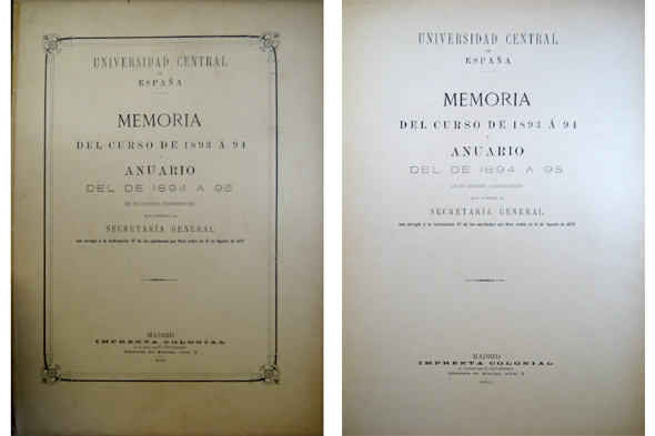 Universidad Central (de Madrid). Memoria del Curso de 1893 a …