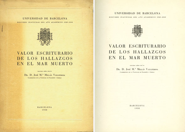 Valor escriturario de los hallazgos en el Mar Muerto.
