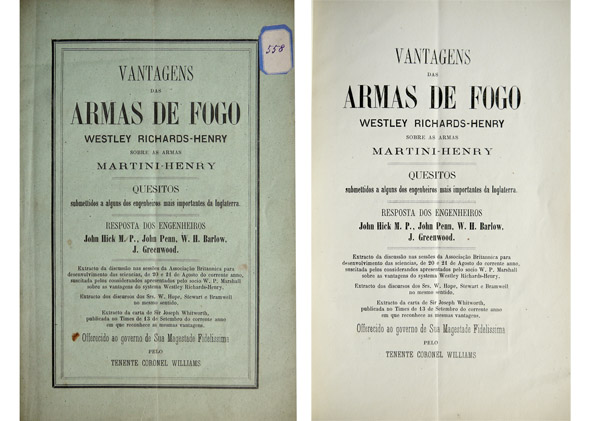 Vantagens das Armas de Fogo Westley Richards-Henry sobre as Armas …