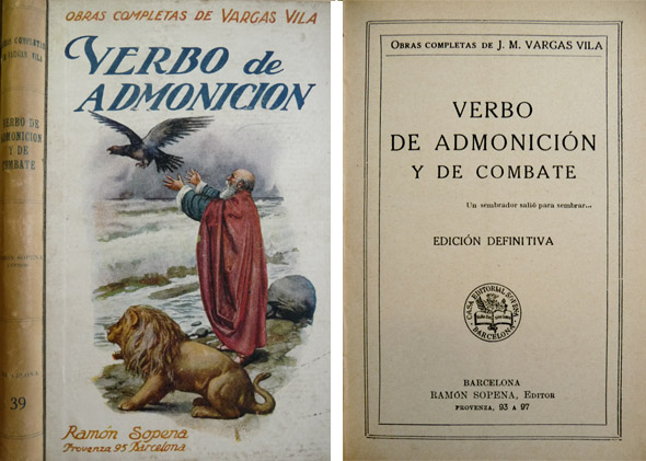 Verbo de admonición y de combate. Edición definitiva.