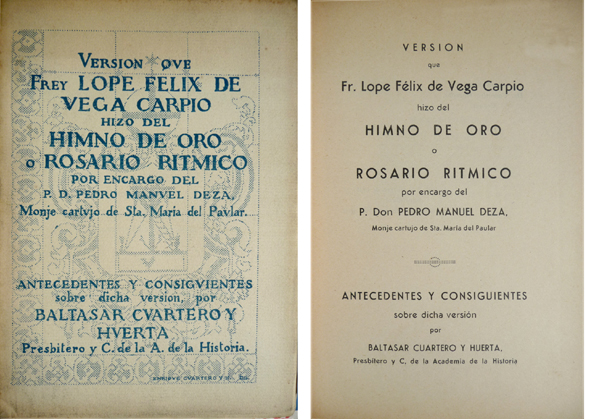 Versión del Himno de Oro ó Rosario Rítmico, por encargo …