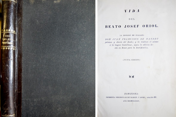 Vida del Beato Josef Oriol. Nueva Edición.
