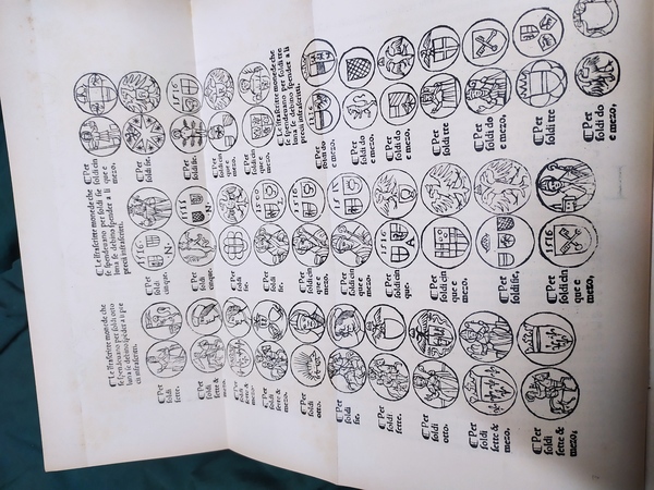 Una Tariffa con disegni di monete stampata a Venezia nel …