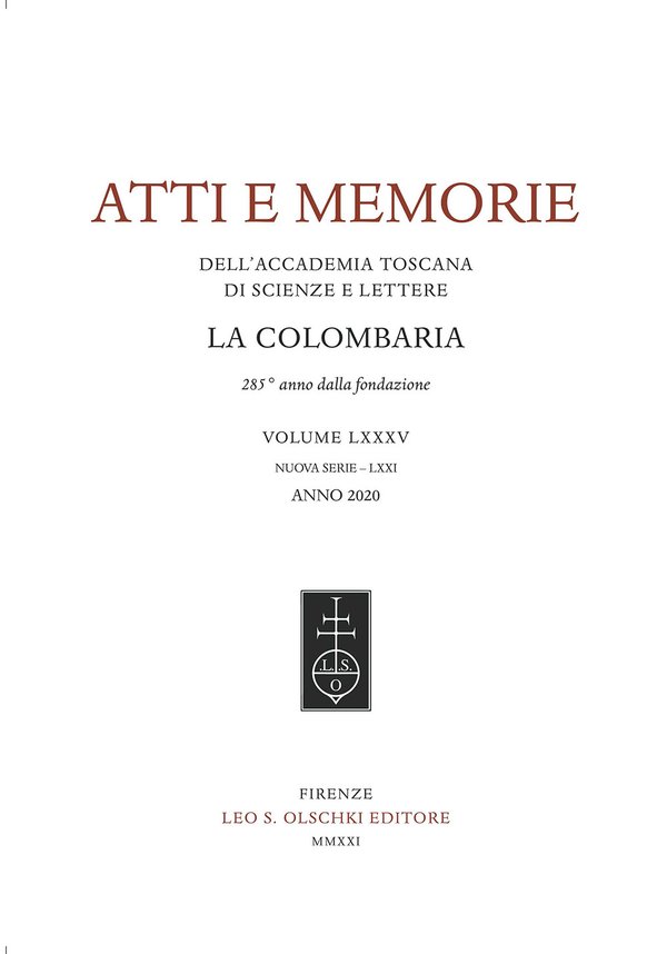 Atti e memorie dell'Accademia toscana di scienze e lettere «La …