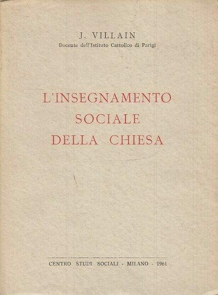 L'insegnamento sociale della chiesa