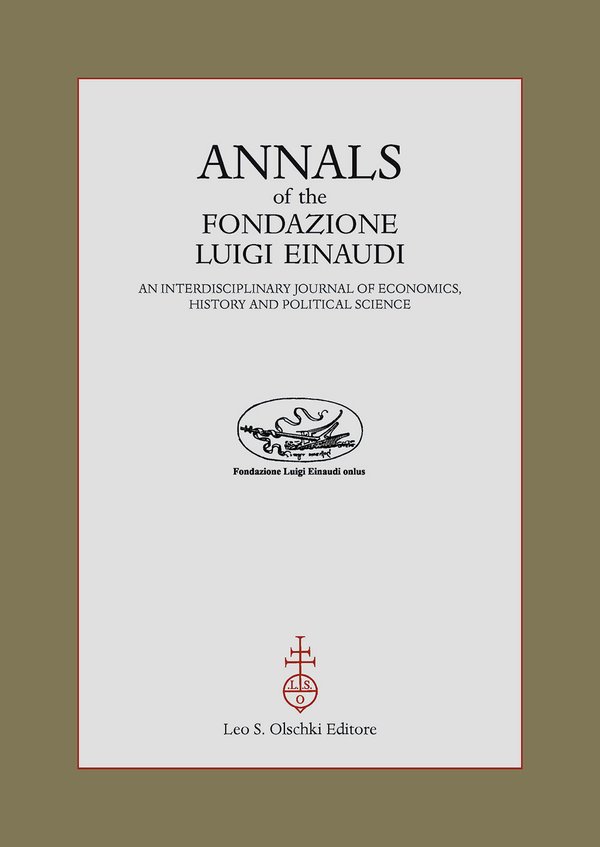 Annals of the Fondazione Luigi Einaudi An Interdisciplinary Journal of …
