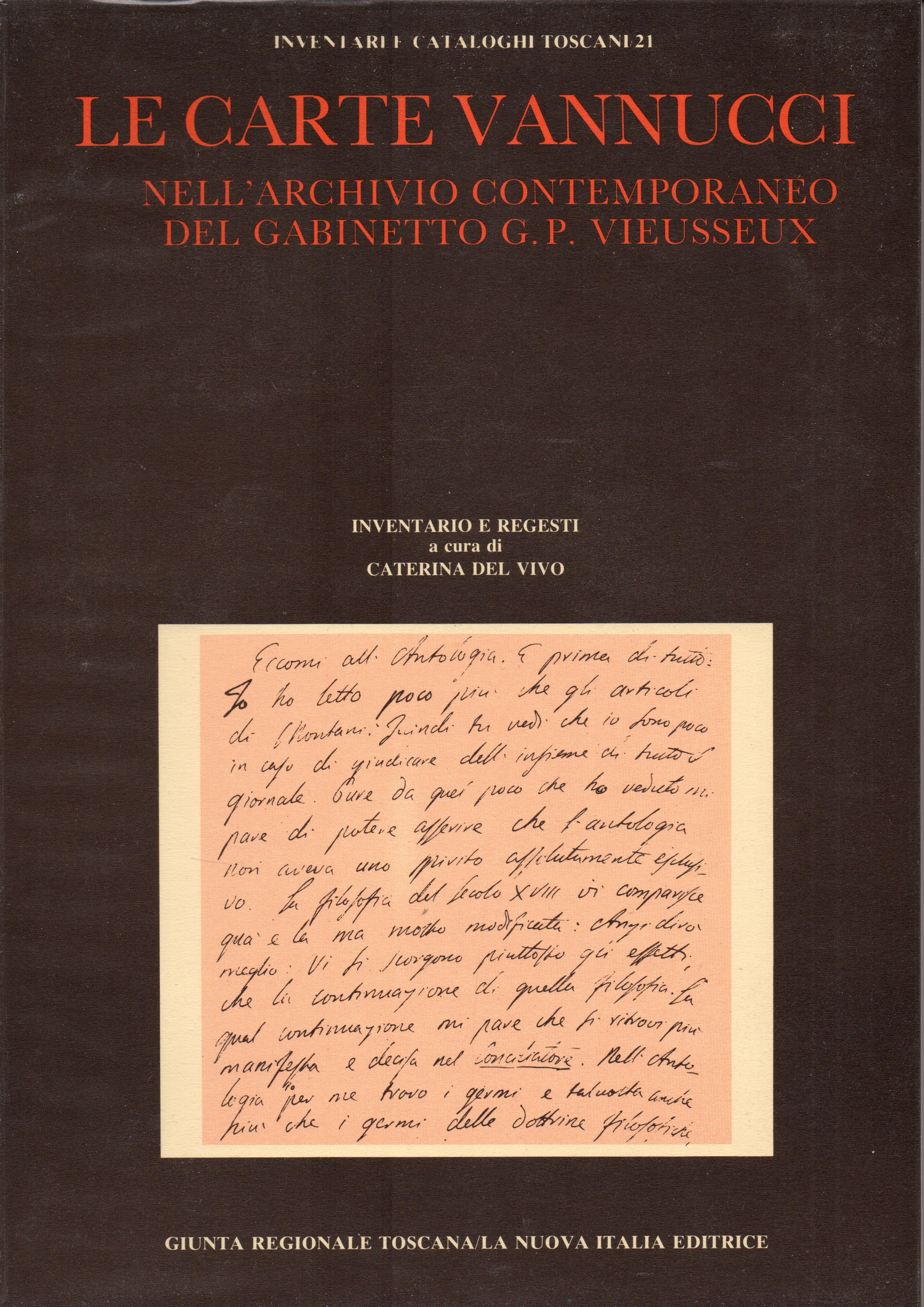 Le carte Vannucci nell'archivio contemporaneo del Gabinetto G.P. Vieusseux