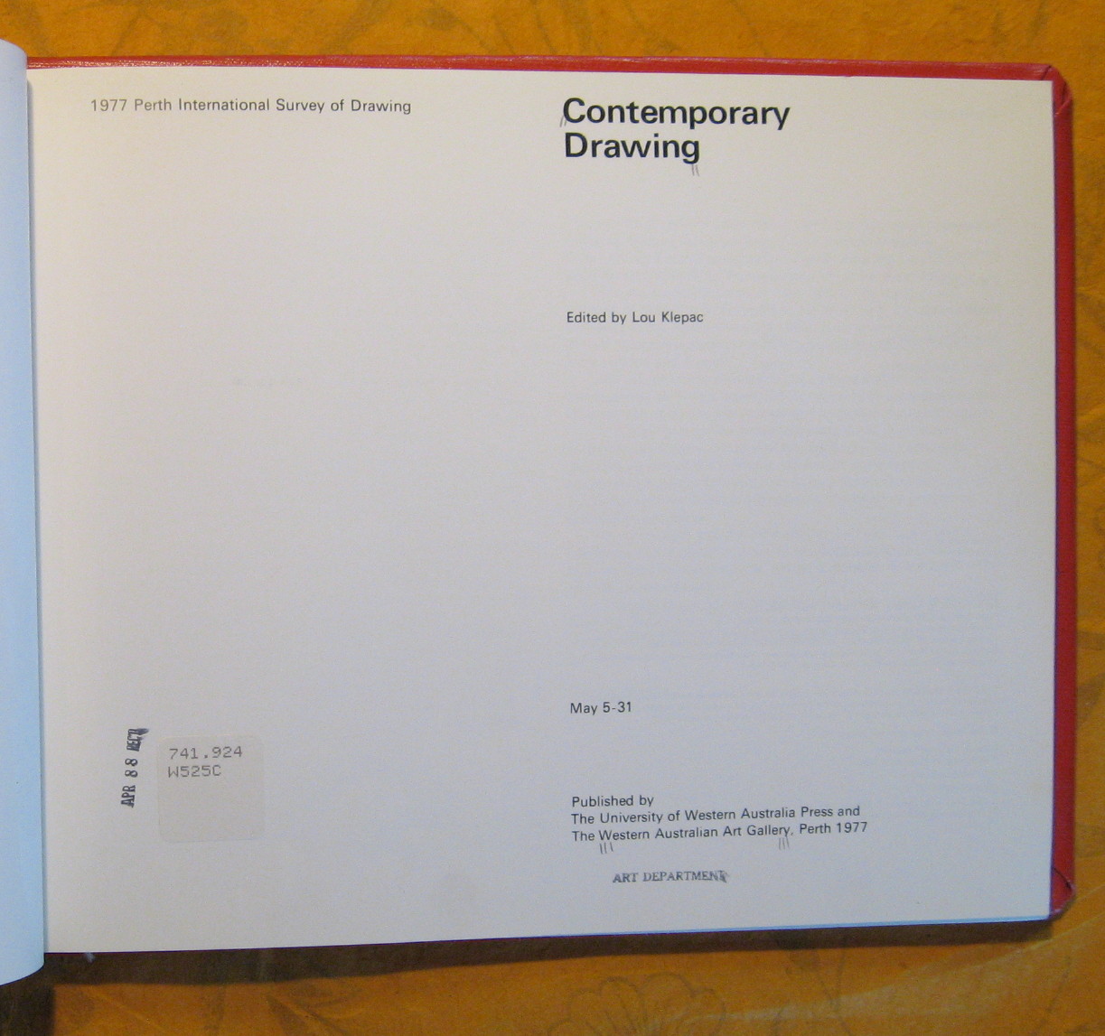 Contemporary Drawing [1977 Perth International Survey of Drawing]