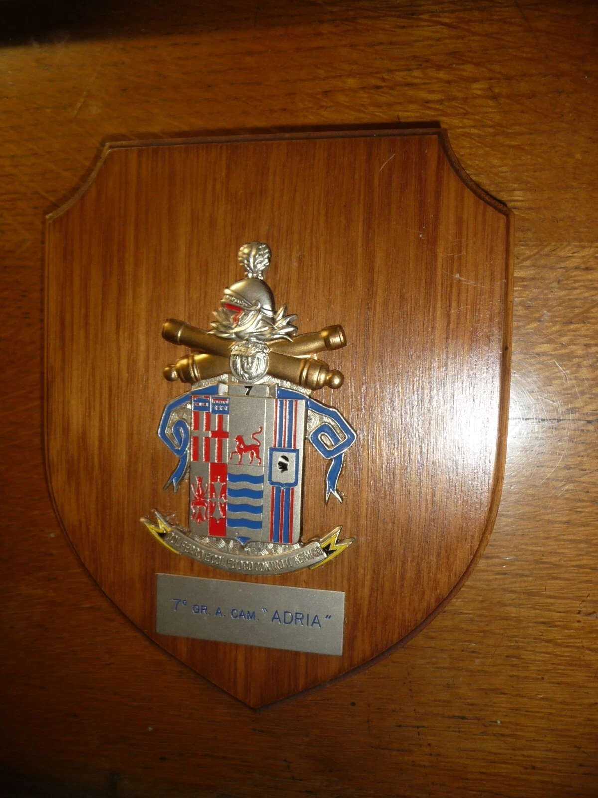010 CREST EMBLEMA MILITARE 7° GR. A. CAM. ADRIA MOTTO …