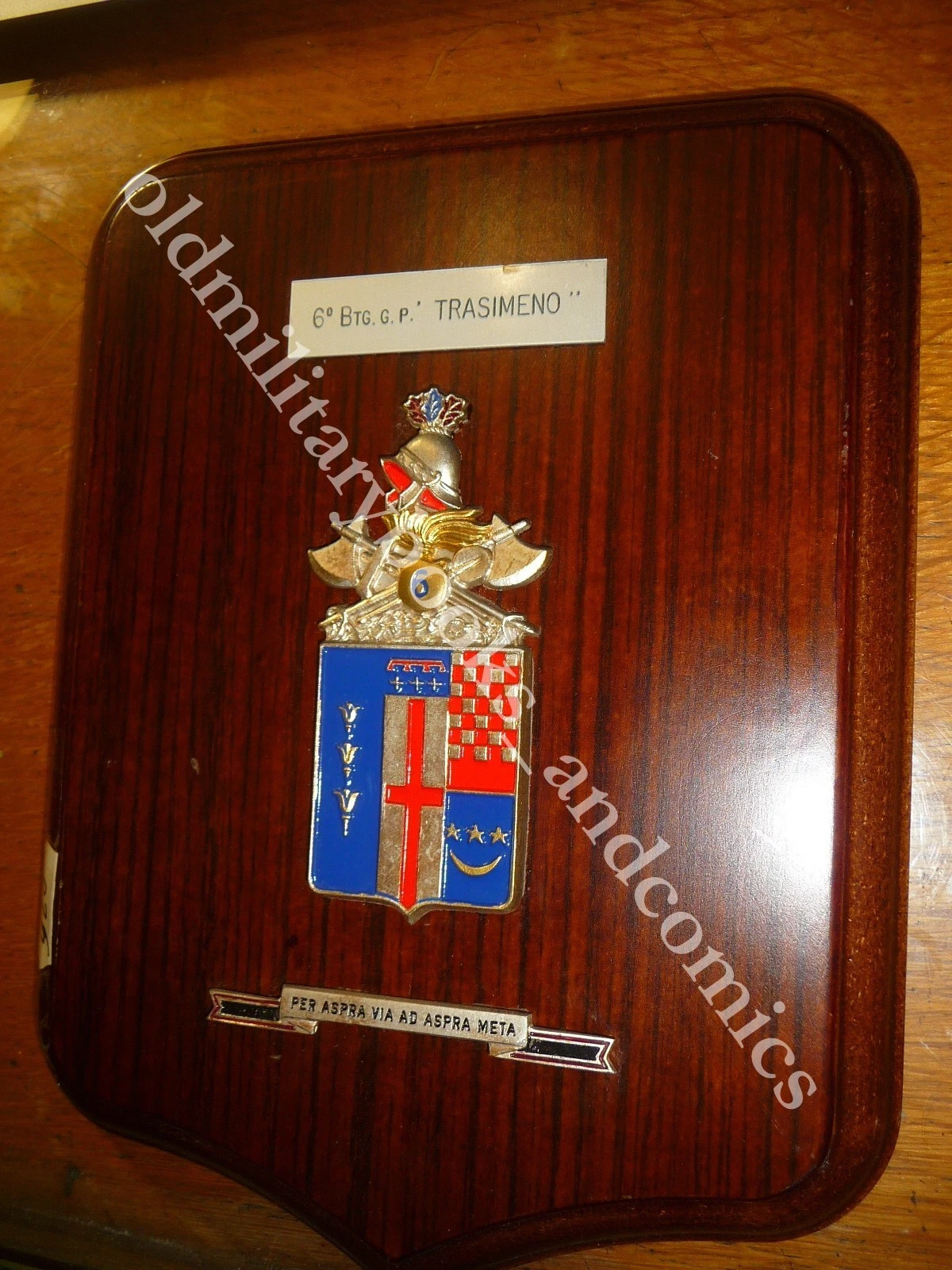 026 CREST EMBLEMA MILITARE 6° BGT. G. P. TRASIMENO MOTTO …