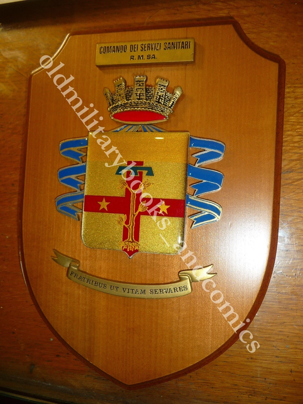027 CREST EMBLEMA MILITARE COMANDO DEI SERVIZI SANITARI R.M.SA. MOTTO …