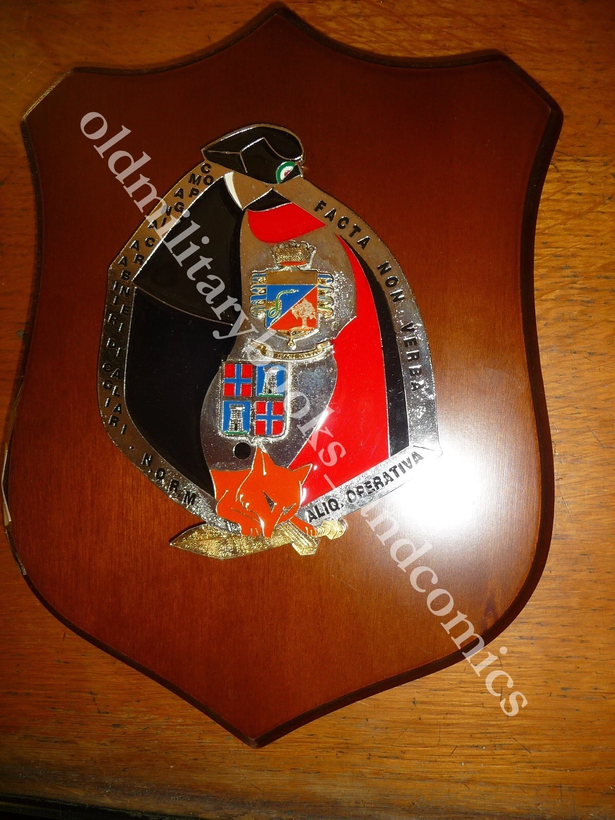 051 CREST EMBLEMA MILITARE COMPAGNIA CARABINIERI DI CAGLIARI MOTTO FACTA …