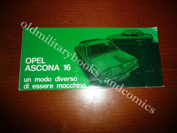 DEPLIANT PUBBLICITARIO PIEGHEVOLE OPEL ASCONA 16