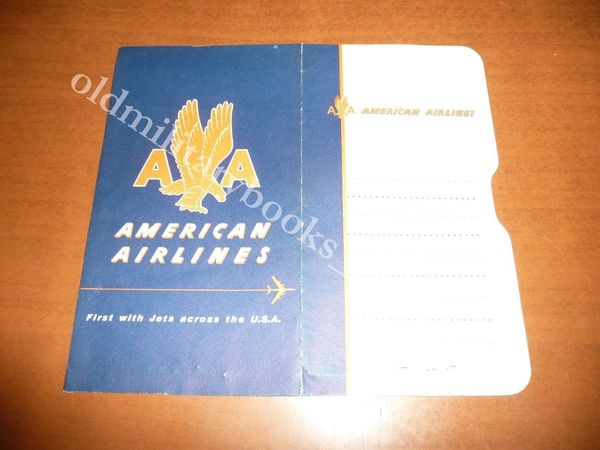 AMERICAN AIRLINES AA 1959 VECCHIO BIGLIETTO VINTAGE AIRLINE TICKET FLUGTICKET
