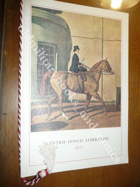 CALENDARIO CENTRO IPPICO LOMBARDO 1971 CON DEDICA PERFETTO