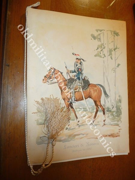 CALENDARIO REGGIMENTO LANCIERI DI NOVARA 1955 CON DEDICA ELENCO U …