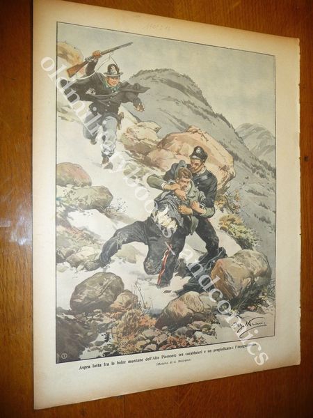 LOTTA FRA CARABINIERE E MALFATTORE IN ALTA MONTAGNA PIEMONTE RE …