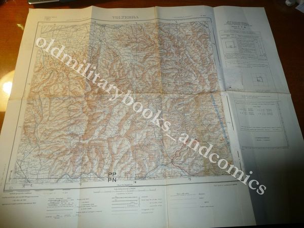 VOLTERRA CARTA TOPOGRAFICA FOGLIO 112 SCALA 1:100.000 I.G.M. PROVINCIA PISA